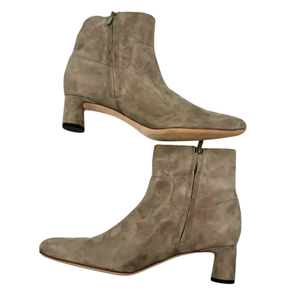 Vince Hela Suede Zip Boot Woodsmoke Gray Ankle Size 10 Quiet Luxury EUC - Picture 3 of 9